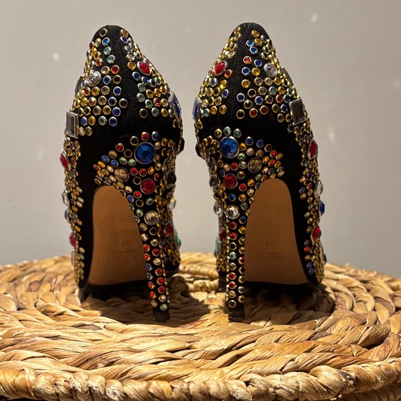 Miu Miu Black Heels with Multicolor Embellishments - Picture 7 of 12